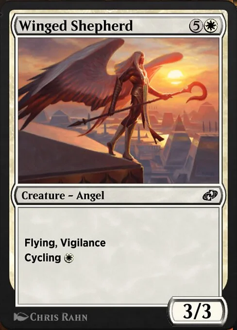 Winged Shepherd, carta Magic di tipo Creature — Angel illustrata da Chris Rahn