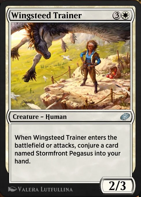 Wingsteed Trainer, carta Magic di tipo Creature — Human illustrata da Valera Lutfullina