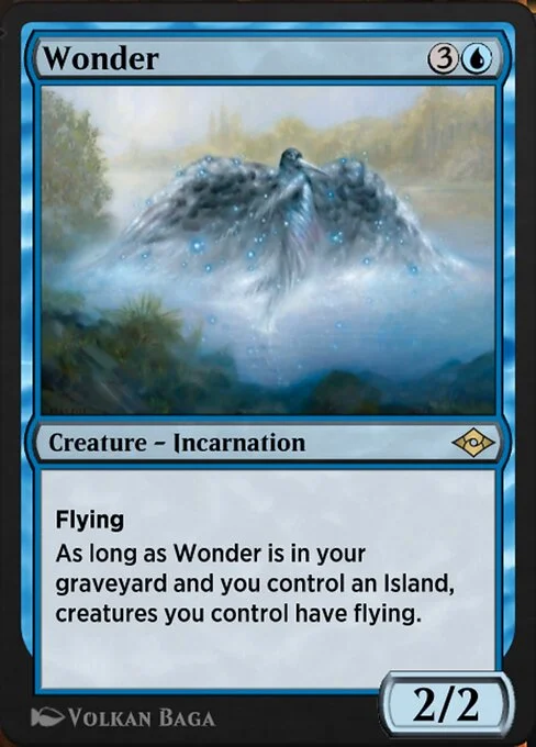 Wonder, carta Magic di tipo Creature — Incarnation illustrata da Volkan Baǵa