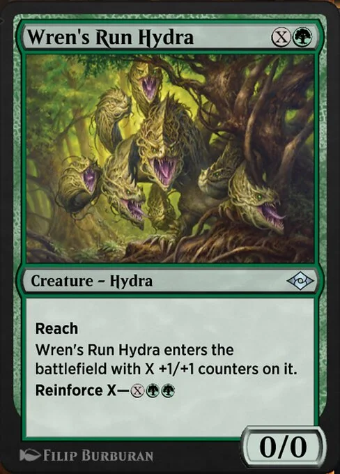 Wren's Run Hydra, carta Magic di tipo Creature — Hydra illustrata da Filip Burburan