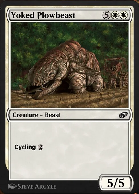 Yoked Plowbeast, carta Magic di tipo Creature — Beast illustrata da Steve Argyle