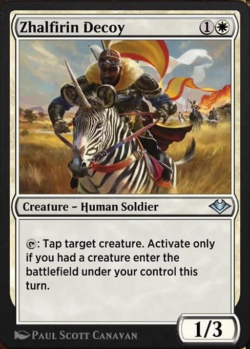 Zhalfirin Decoy, carta Magic di tipo Creature — Human Soldier illustrata da Paul Scott Canavan