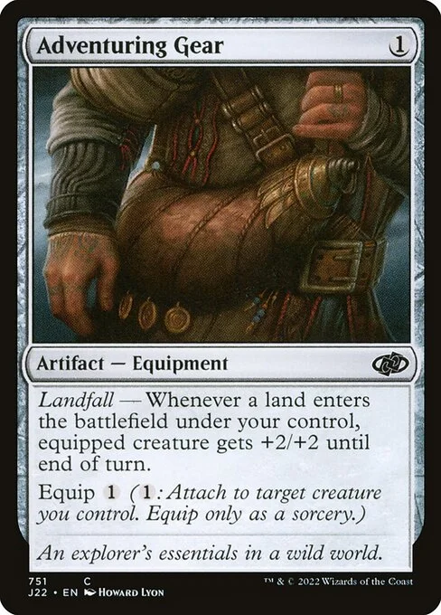 Adventuring Gear, carta Magic di tipo Artifact — Equipment illustrata da Howard Lyon