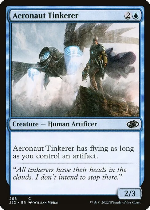 Aeronaut Tinkerer, carta Magic di tipo Creature — Human Artificer illustrata da Willian Murai