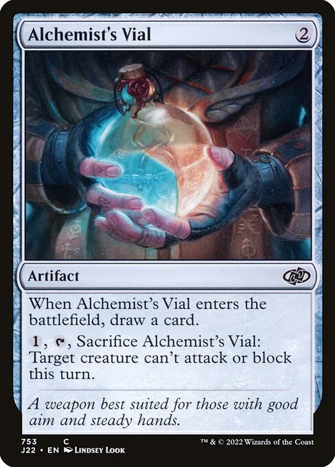 Alchemist's Vial, carta Magic di tipo Artifact illustrata da Lindsey Look