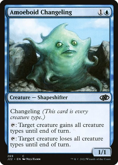 Amoeboid Changeling, carta Magic di tipo Creature — Shapeshifter illustrata da Nils Hamm
