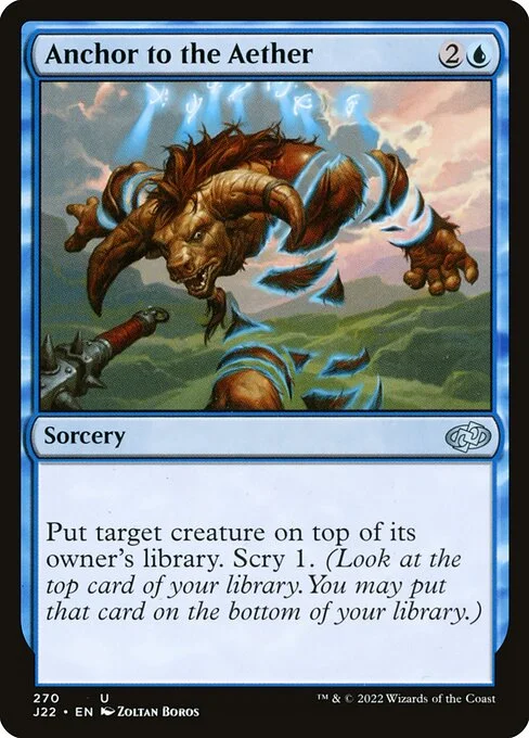 Anchor to the Aether, carta Magic di tipo Sorcery illustrata da Zoltan Boros