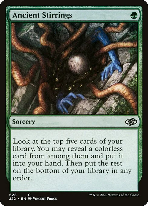Ancient Stirrings, carta Magic di tipo Sorcery illustrata da Vincent Proce