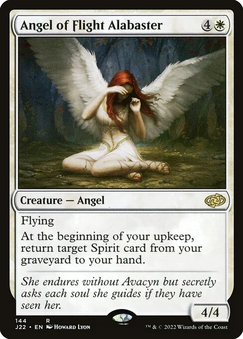 Angel of Flight Alabaster, carta Magic di tipo Creature — Angel illustrata da Howard Lyon