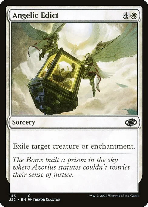 Angelic Edict, carta Magic di tipo Sorcery illustrata da Trevor Claxton