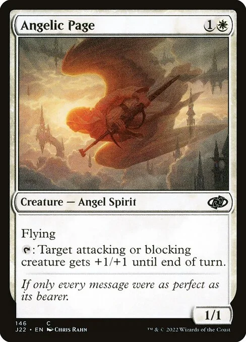 Angelic Page, carta Magic di tipo Creature — Angel Spirit illustrata da Chris Rahn