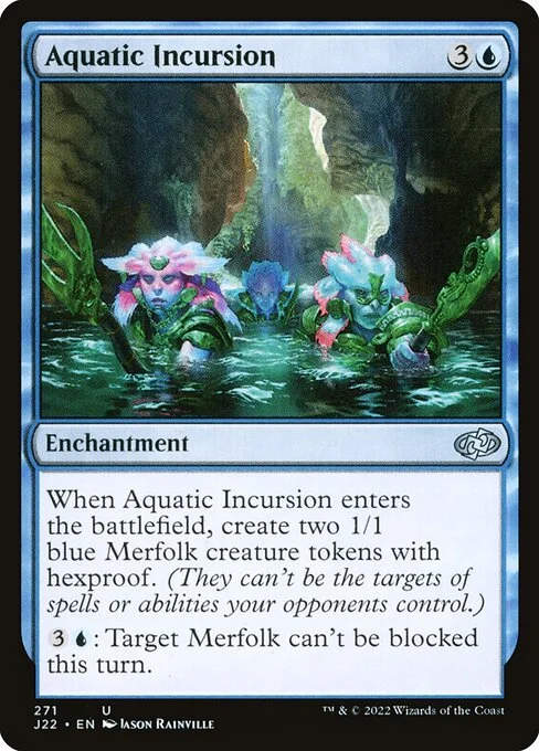 Aquatic Incursion, carta Magic di tipo Enchantment illustrata da Jason Rainville