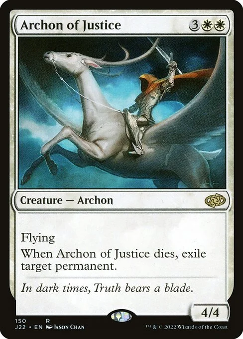 Archon of Justice, carta Magic di tipo Creature — Archon illustrata da Jason Chan