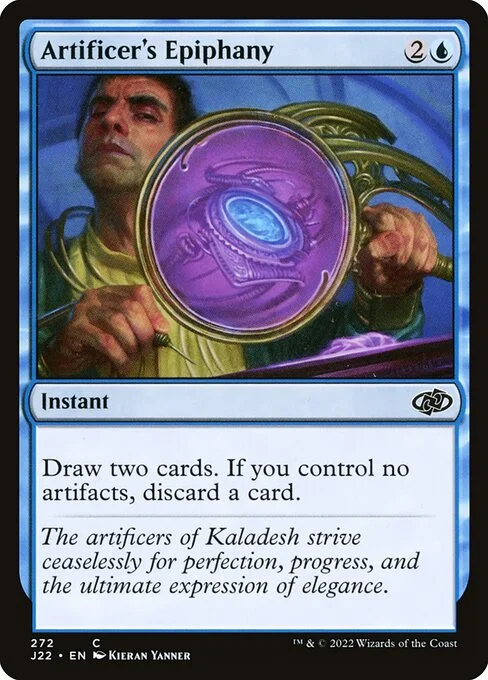 Artificer's Epiphany, carta Magic di tipo Instant illustrata da Kieran Yanner