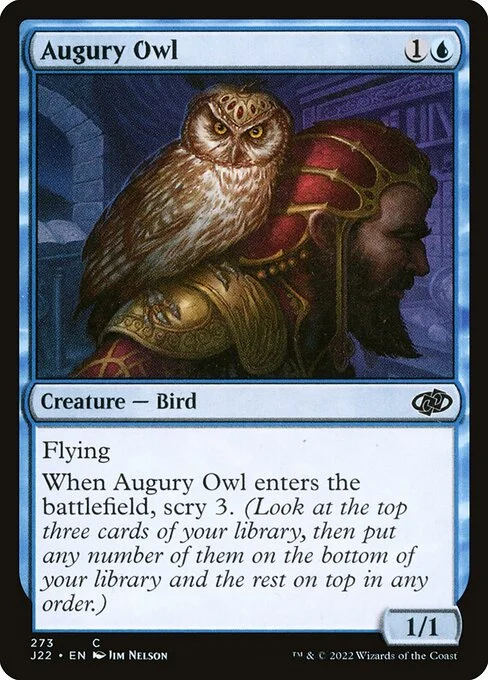 Augury Owl, carta Magic di tipo Creature — Bird illustrata da Jim Nelson