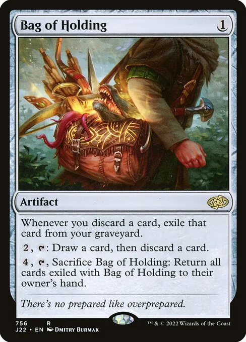 Bag of Holding, carta Magic di tipo Artifact illustrata da Dmitry Burmak