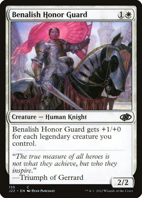 Benalish Honor Guard, carta Magic di tipo Creature — Human Knight illustrata da Ryan Pancoast