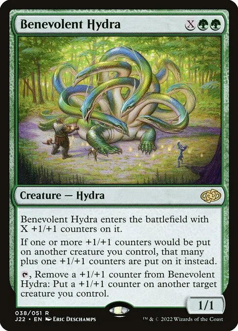 Benevolent Hydra, carta Magic di tipo Creature — Hydra illustrata da Eric Deschamps