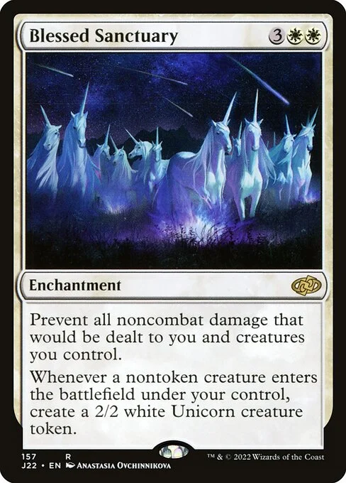 Blessed Sanctuary, carta Magic di tipo Enchantment illustrata da Anastasia Ovchinnikova