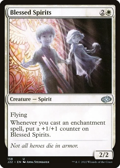 Blessed Spirits, carta Magic di tipo Creature — Spirit illustrata da Anna Steinbauer