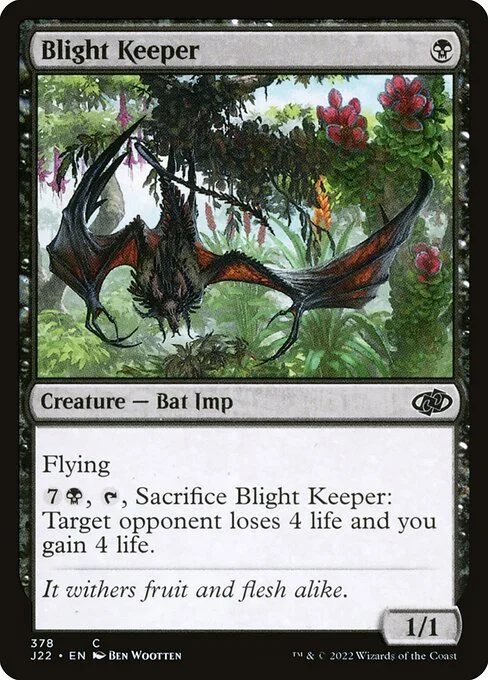 Blight Keeper, carta Magic di tipo Creature — Bat Imp illustrata da Ben Wootten
