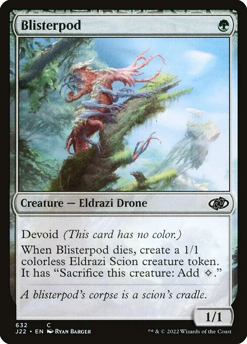 Blisterpod, carta Magic di tipo Creature — Eldrazi Drone illustrata da Ryan Barger