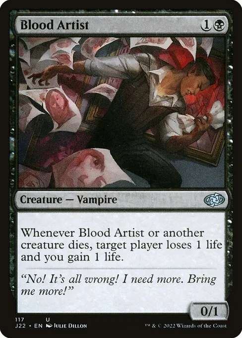 Blood Artist, carta Magic di tipo Creature — Vampire illustrata da Julie Dillon