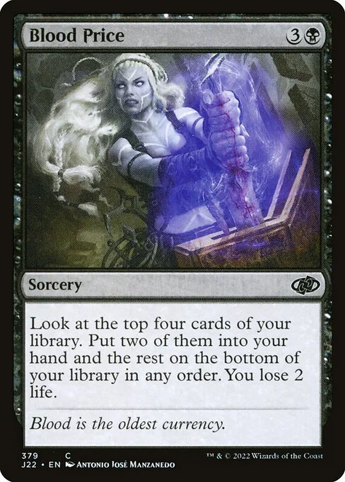 Blood Price, carta Magic di tipo Sorcery illustrata da Antonio José Manzanedo