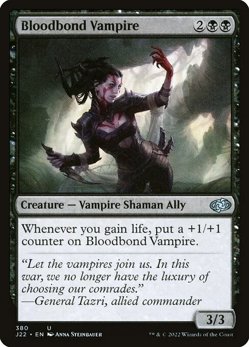 Bloodbond Vampire, carta Magic di tipo Creature — Vampire Shaman Ally illustrata da Anna Steinbauer