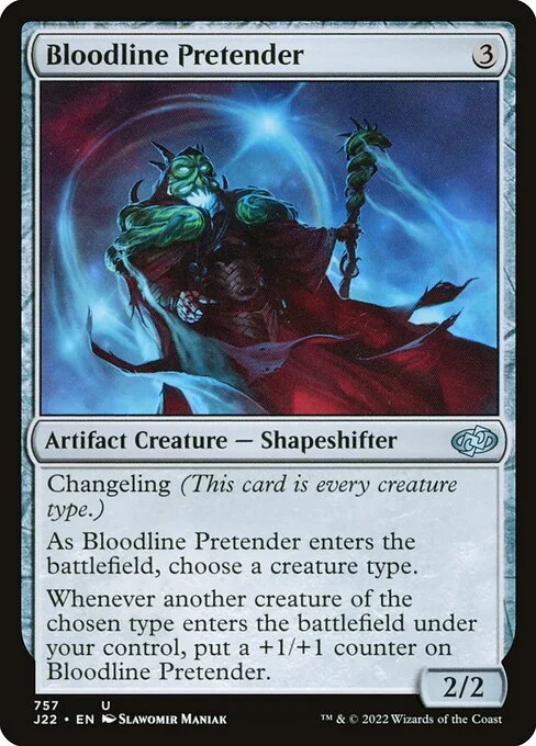 Bloodline Pretender, carta Magic di tipo Artifact Creature — Shapeshifter illustrata da Slawomir Maniak