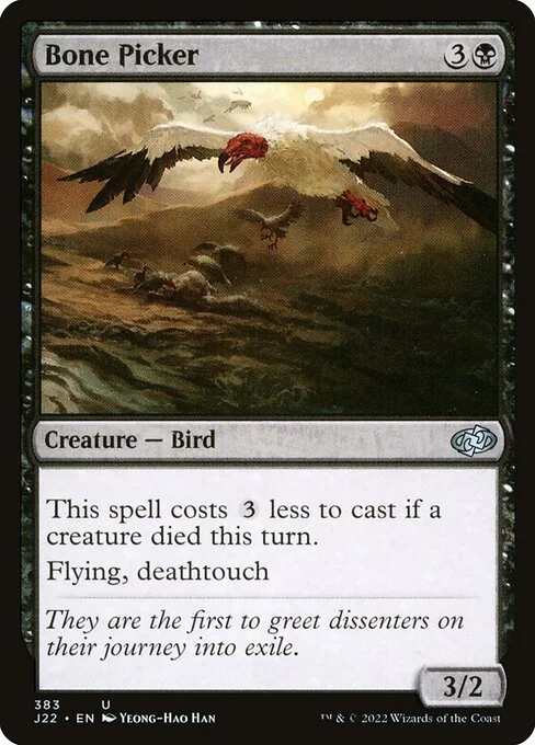 Bone Picker, carta Magic di tipo Creature — Bird illustrata da Yeong-Hao Han