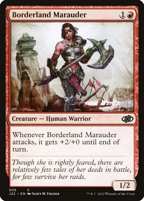 Borderland Marauder, carta Magic di tipo Creature — Human Warrior illustrata da Scott M. Fischer