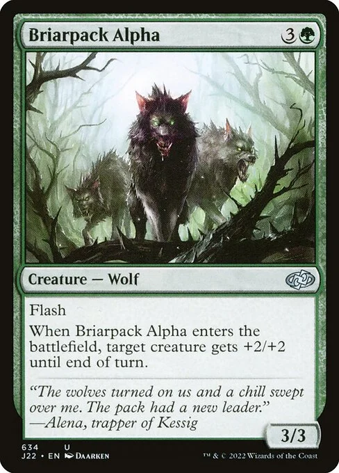 Briarpack Alpha, carta Magic di tipo Creature — Wolf illustrata da Daarken