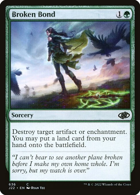 Broken Bond, carta Magic di tipo Sorcery illustrata da Ryan Yee