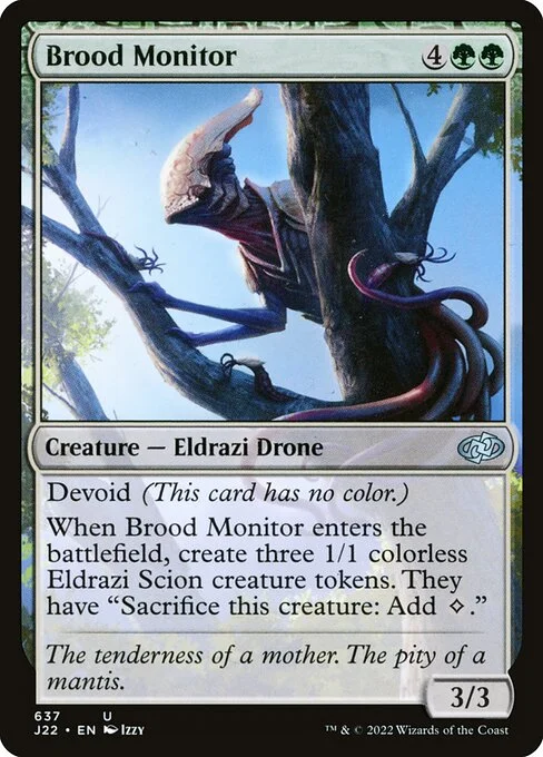 Brood Monitor, carta Magic di tipo Creature — Eldrazi Drone illustrata da Izzy