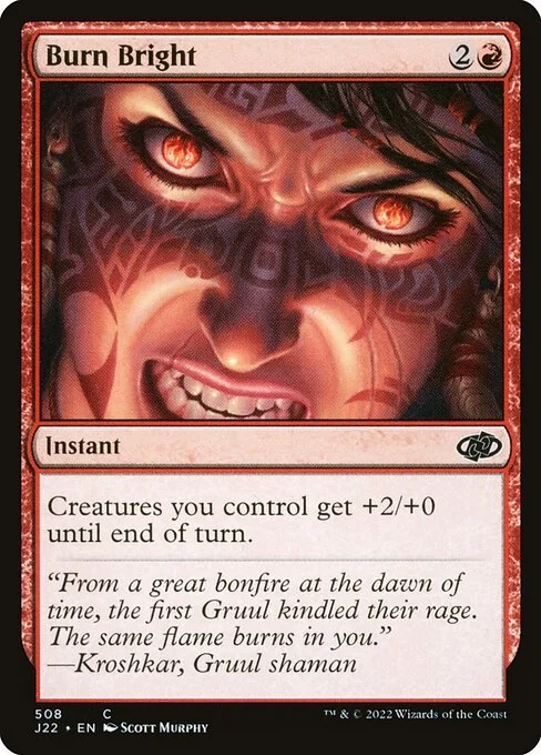 Burn Bright, carta Magic di tipo Instant illustrata da Scott Murphy