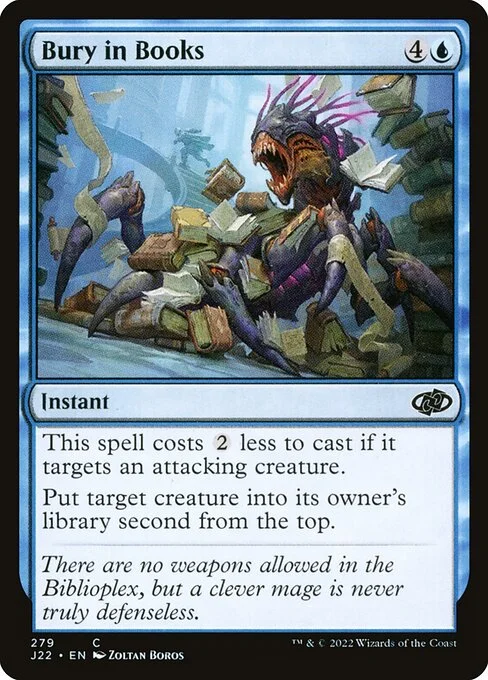 Bury in Books, carta Magic di tipo Instant illustrata da Zoltan Boros