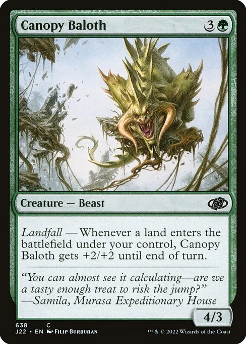 Canopy Baloth, carta Magic di tipo Creature — Beast illustrata da Filip Burburan