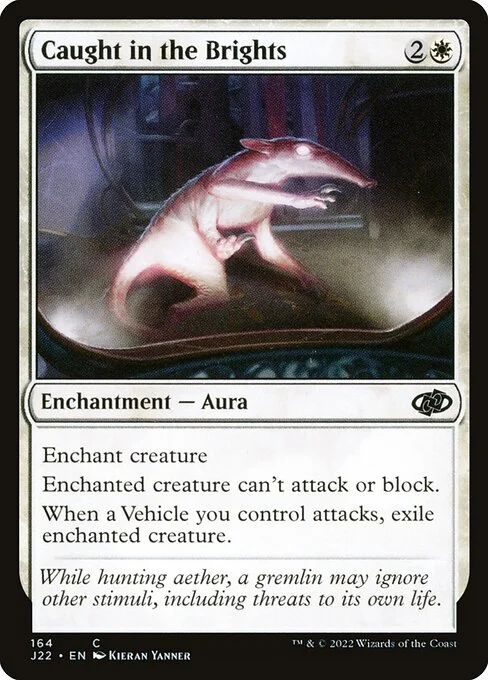 Caught in the Brights, carta Magic di tipo Enchantment — Aura illustrata da Kieran Yanner