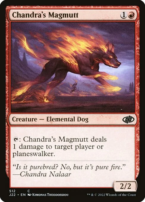 Chandra's Magmutt, carta Magic di tipo Creature — Elemental Dog illustrata da Kimonas Theodossiou