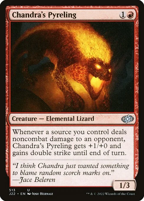 Chandra's Pyreling, carta Magic di tipo Creature — Elemental Lizard illustrata da Josu Hernaiz