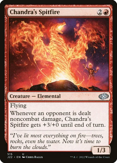 Chandra's Spitfire, carta Magic di tipo Creature — Elemental illustrata da Chris Rallis