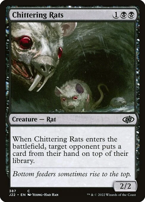 Chittering Rats, carta Magic di tipo Creature — Rat illustrata da Yeong-Hao Han