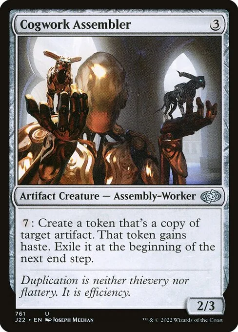 Cogwork Assembler, carta Magic di tipo Artifact Creature — Assembly-Worker illustrata da Joseph Meehan