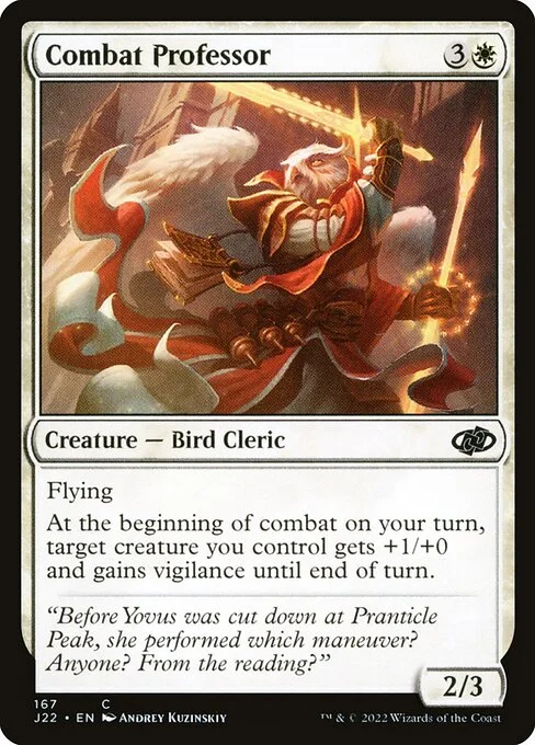 Combat Professor, carta Magic di tipo Creature — Bird Cleric illustrata da Andrey Kuzinskiy