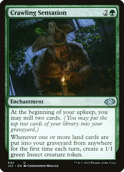 Crawling Sensation, carta Magic di tipo Enchantment illustrata da Christopher Moeller