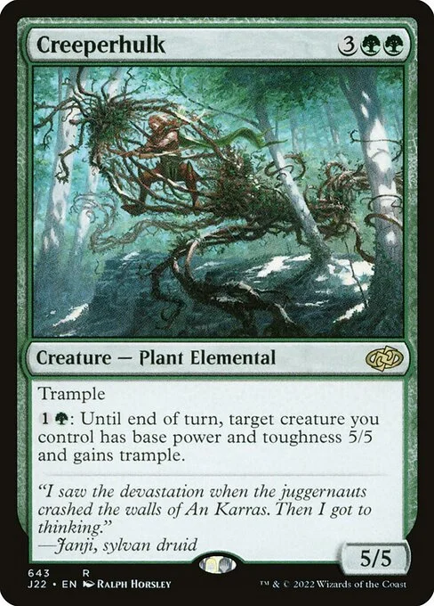 Creeperhulk, carta Magic di tipo Creature — Plant Elemental illustrata da Ralph Horsley