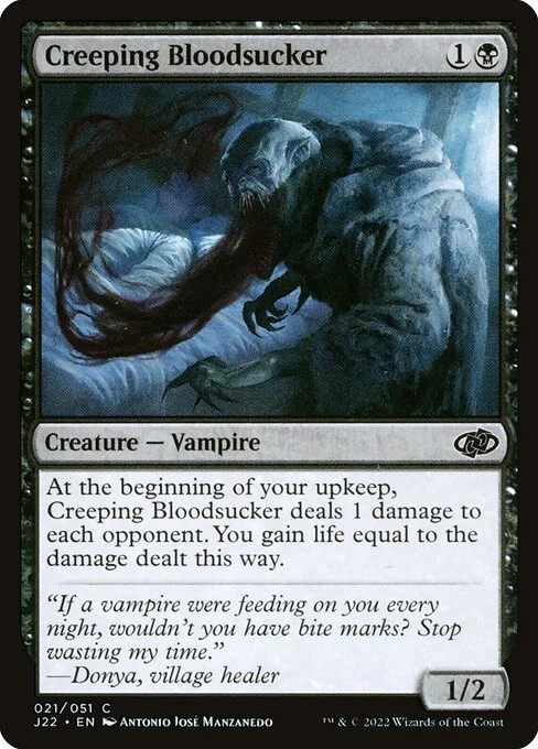 Creeping Bloodsucker, carta Magic di tipo Creature — Vampire illustrata da Antonio José Manzanedo