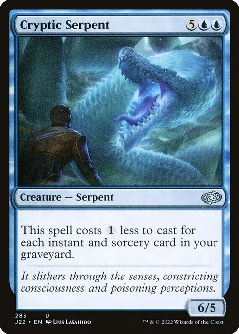 Cryptic Serpent, carta Magic di tipo Creature — Serpent illustrata da Lius Lasahido