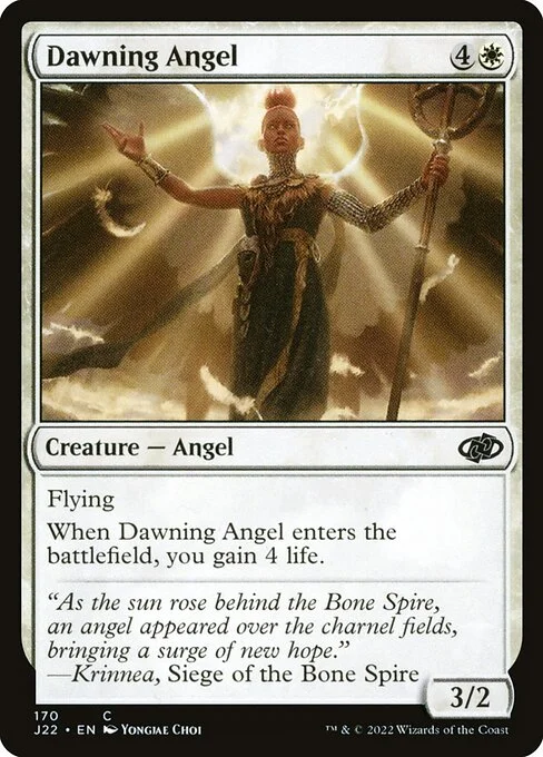 Dawning Angel, carta Magic di tipo Creature — Angel illustrata da Yongjae Choi